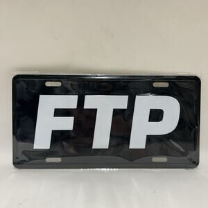 FTP Logo License Plate “Black White” New In Wrapper